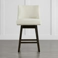 thumbnail image 2 of CHITA 26 inch Swivel Upholstered Counter Height Bar Stools with Full Back,Fabric in Linen, 2 of 8