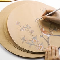 Raindrops 25 Pcs Hand-made Drawings Child 36.00X36.00X0.10CM Light Brown