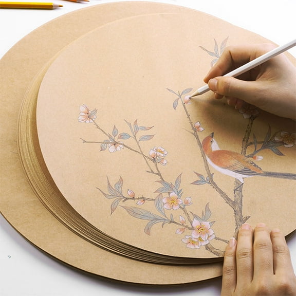 Raindrops 25 Pcs Hand-made Drawings Child 36.00X36.00X0.10CM Light Brown