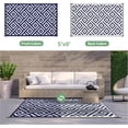 thumbnail image 4 of Outdoor Rug x Reversible Mats Outdoor Area Rug Plastic Straw Rug Geometric Rv Mat for Patio Camping Rv Picnic Backyard Deck Balcony Porch Beach Trailer ( ), 4 of 7