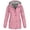 Pink, variant on Edvintorg Womens Rain Jacket Plus Size Fashion Striped Hooded Waterproof Raincoat Outdoor Hiking Long Sleeve Windbreaker with Pockets Women Clothing Black XXXXXL