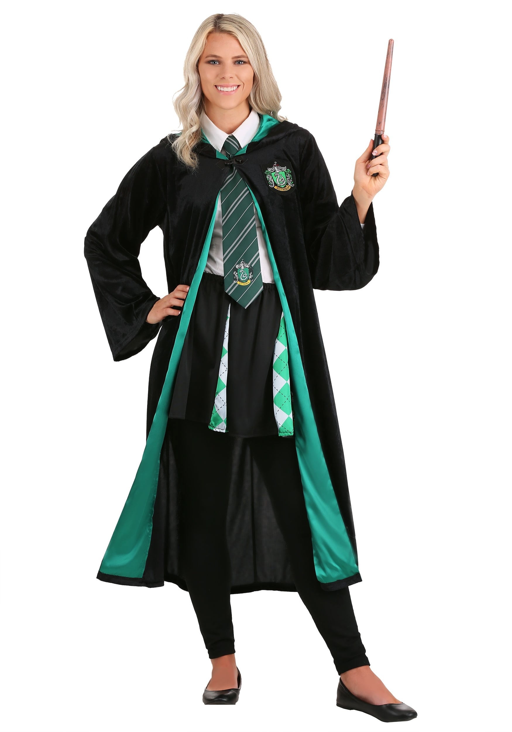 Slytherin Robe Adult Standard Costume - The Party Place - Conway
