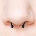 thumbnail image 2 of EIMELI Magnetic Horseshoe Nose Rings 316l Steel Faux Septum Rings Fake Piercing Clip On Nose Hoop Rings Gift For Women Girl S3R3, 2 of 9