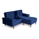 thumbnail image 3 of Sofá Cama Modular Reversible Makora Praia Lino Azul con Portavasos, 3 of 9
