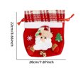 thumbnail image 3 of Xihbxyly La Mejor Oferta Nuevas Decoraciones Navideñas Noche Buena Divertida Bolsa de Mano y Cordón Bolsa de Manzanas de Papá Noel para Jardín de Infantes y Escuela, 3 of 6