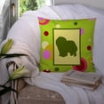 thumbnail image 3 of Green Fabric Decorative Pillow with Dog Silhouette, 3 of 4
