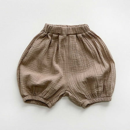 Girls Volleyball Shorts Loose Fit Khaki Shorts Elastic School Pants for Girls 6-12 Months