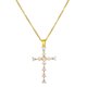 thumbnail image 1 of Chapado en oro collar de plata con circonio cúbico para las mujeres Colgante Collares de oro para las mujeres, 1 of 3