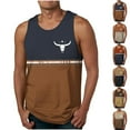 thumbnail image 1 of Sentmoon Men's Tank Shirts Summer Sleeveless Crew Neck Undershirts for Men Pack Gradient Color Loose Fit Oversized Compression Workout Tank Tops for Men Vacation for Casual Streetwear Khaki M, 1 of 5