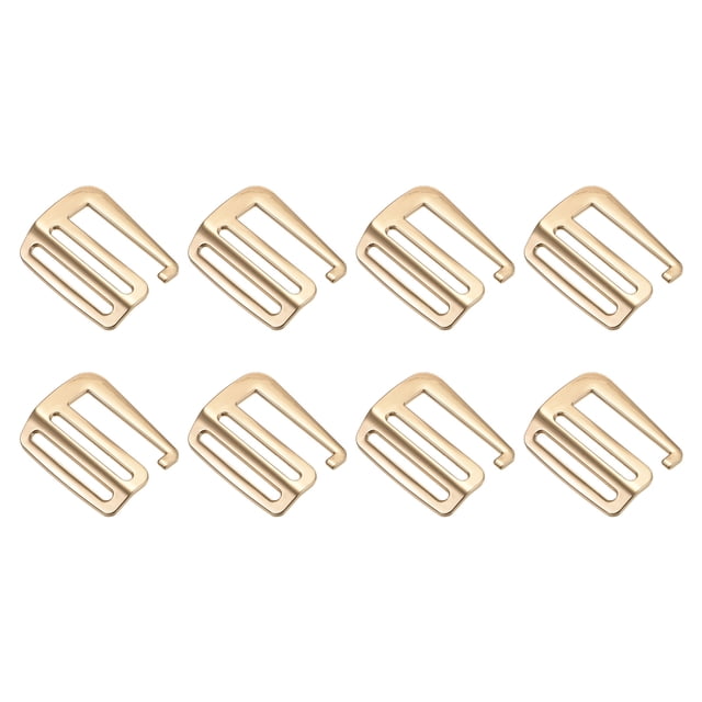 Unique Bargains 1.5' 38mm Webbing Release G Hook Buckle Adjusters for Backpack Strap, 8Pack Gold Tone