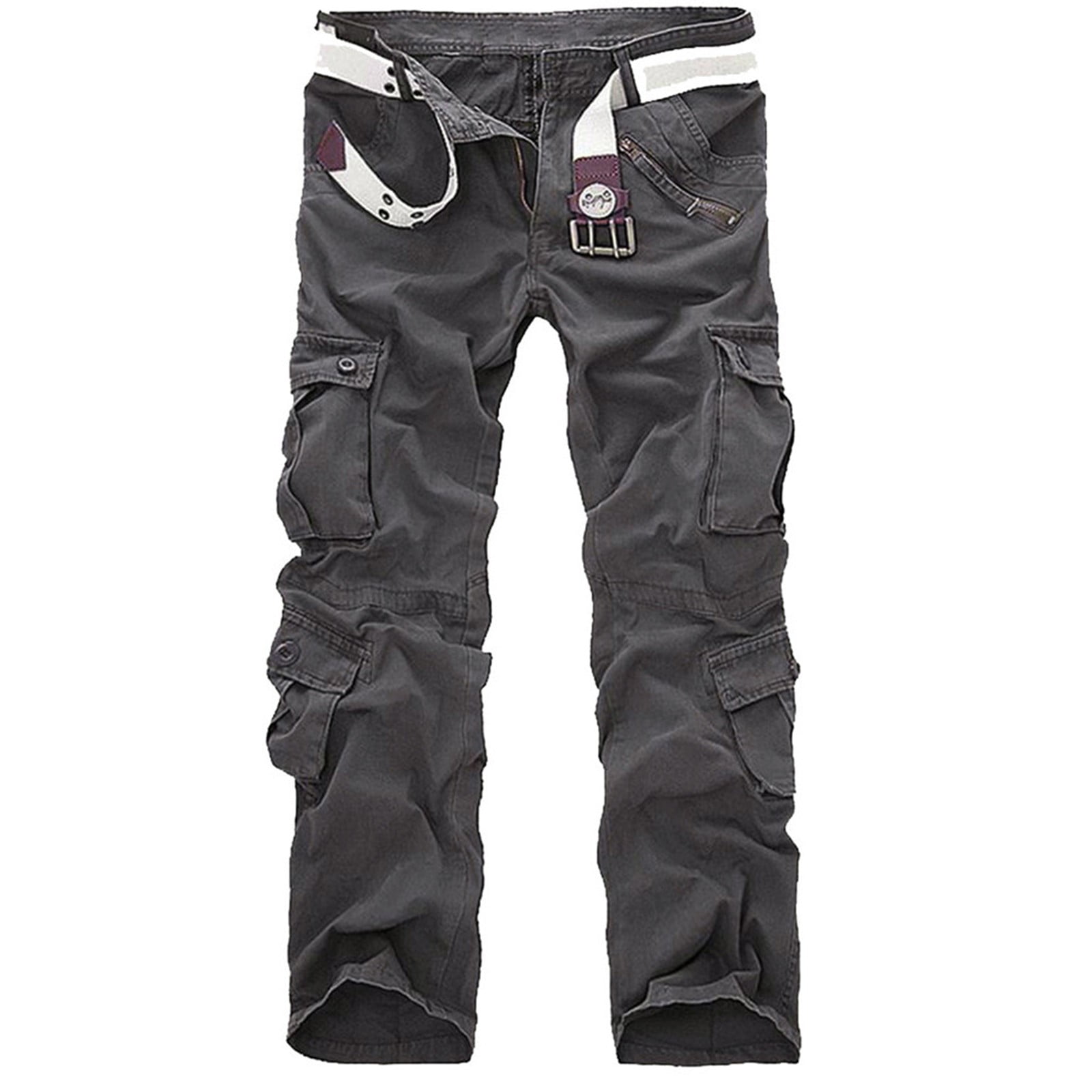 symoid Mens Cargo Pants- Fashion Casual Cotton Multi-pocket Outdoors ...