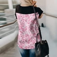 thumbnail image 5 of Jamicy Short Sleeve Tops for Women Gift for Mom Women's Short Sleeve Printed Pachwork Pockets Blouse Tops Loose V Neck Shirts Short Sleeve Blouses with Pocket, 5 of 5