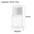 thumbnail image 2 of Botella de Reactivos de Laboratorio de Boca Ancha de Plástico Uxcell 5ml/0.17oz Transparente 10 Contenido, 2 of 5