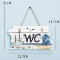 thumbnail image 3 of Puerta de madera placa de puerta de WC etiqueta colgar puerta de WC placa de WC baño, 3 of 3