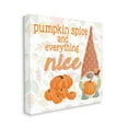 thumbnail image 3 of Pumpkin Spice Garden Gnome Patterned Autumn Botanicals Inspirational Graphic Art Gallery-Wrapped Canvas Print Wall Art, 3 of 5