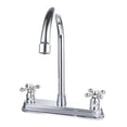 thumbnail image 1 of Llave Mezcladora Grifo Doble Cromada Fregadero Tarja Comando Aquaway Diseño Elegante, 1 of 3