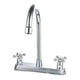 thumbnail image 1 of Llave Mezcladora Grifo Doble Cromada Fregadero Tarja Comando Aquaway Diseño Elegante, 1 of 3