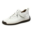 thumbnail image 2 of XIMIN Women's Mens Casual Leather Handmade Shoes Fashion Sneakers Non Slip Ankle Loafers Outdoor Walking Sneakers Fashion Handmade Casual Driving Shoes, 2 of 4