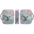 thumbnail image 2 of ZUXONGSY Hummingbird Print Bible Cover Case for Women Quilted Bible Protector Portable ChuZU Bag with Pen Holder Handbag for Work, 2 of 7