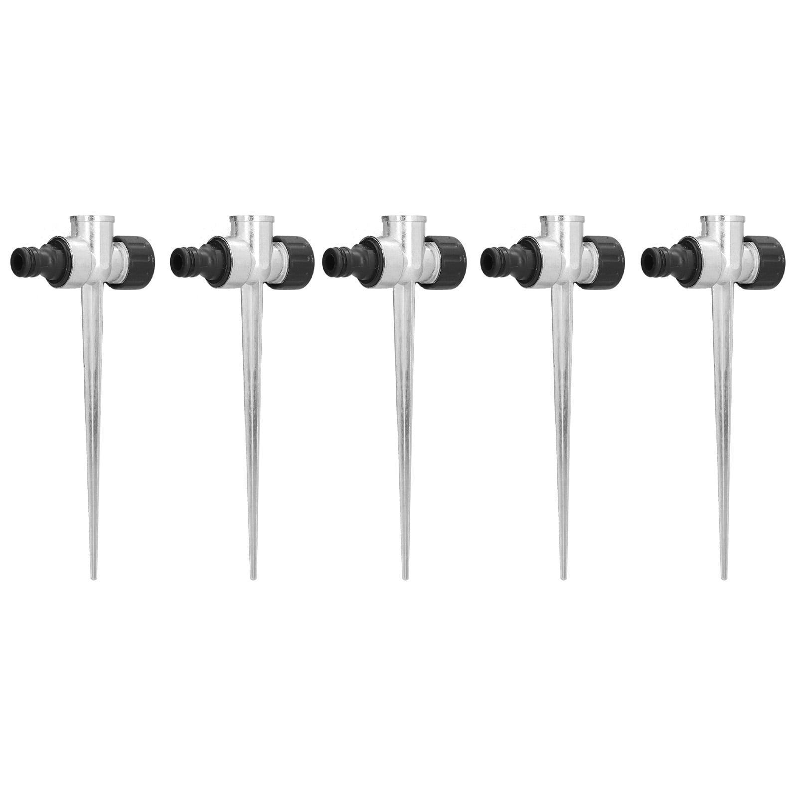 Yajisi Lawn Sprinkler Spike Base 5-Pack, 1/2 Inch Female Thread Metal Connector for Garden Yard Grass Irrigation, Durable Watering Tool (7.7 inches / 19.5 cm)