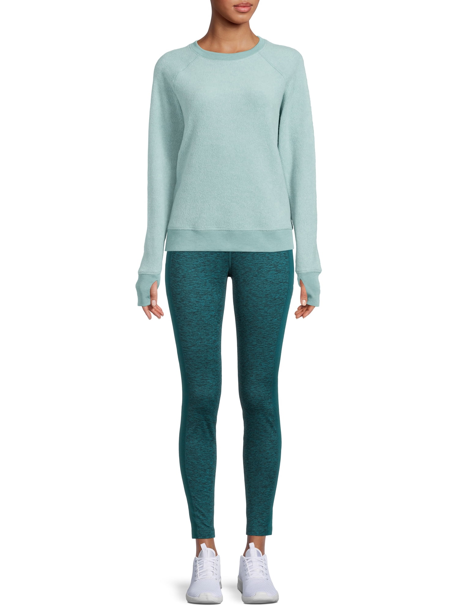 Avia Women's Fleece Pullover Top with Long Sleeves