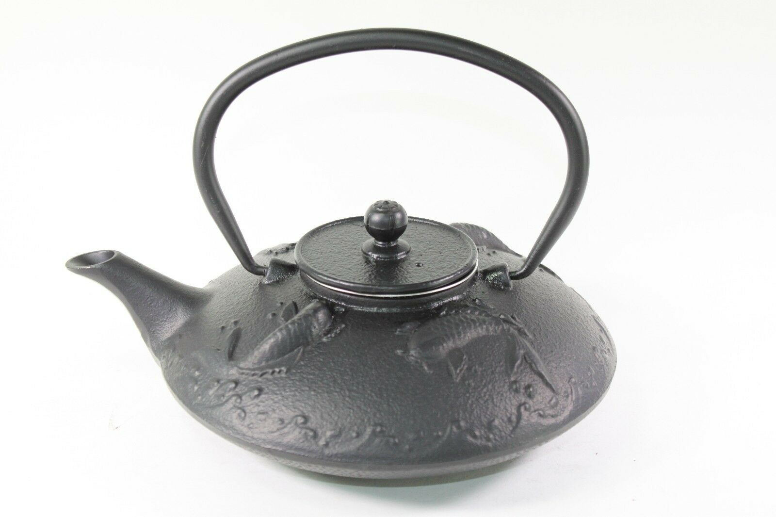 24 fl oz Black Fancy Carp Fish (Koi) Japanese Cast Iron Teapot + Infuser Filter F15591 - image 2 of 3