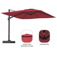 thumbnail image 3 of 11FT Square Cantilever Patio Umbrella in Red (without Umbrella Base), 3 of 6
