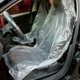 thumbnail image 4 of HLONK 20Pcs Disposable Seat Covers Plastic Car Seat Cover Dustproof Car Seat Protector(Transparent), 4 of 9