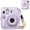 Glittering Purple, variant on FINTIE Protective Clear Case for Fujifilm Instax Mini 13 Instant Camera - Crystal Hard Shell Cover with Upgraded Film Pocket for Storing Photos & Removable Shoulder Strap, Clear