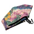 thumbnail image 6 of FORMRS Travel Umbrella Folding Auto Open Close Windproof Rain UV Protection, Green Floral Wave, 6 of 8
