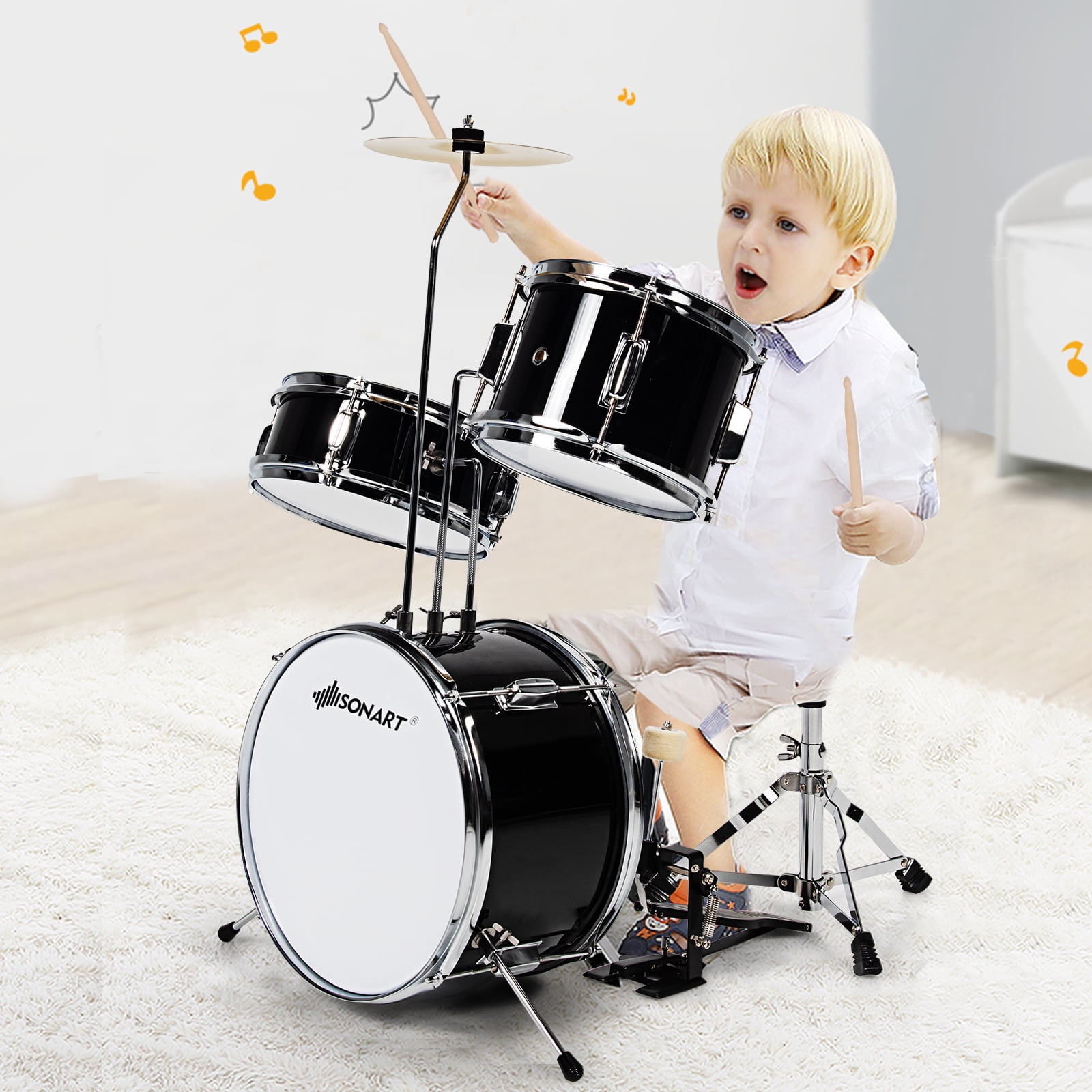 Buy Infans 13 Inch 3Piece Kids Junior Beginner Drum Set w/Tom Snare