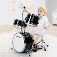 thumbnail image 2 of Infans 13 Inch 3-Piece Kids Junior Beginner Drum Set w/Tom Snare Bass Drum Black, 2 of 7
