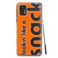 thumbnail image 1 of MUNDAZE Motorola Moto G Stylus 2021 Shockproof Clear Hybrid Protective Phone Case Orange Clear Funny Text Quote Snack Cover, 1 of 5