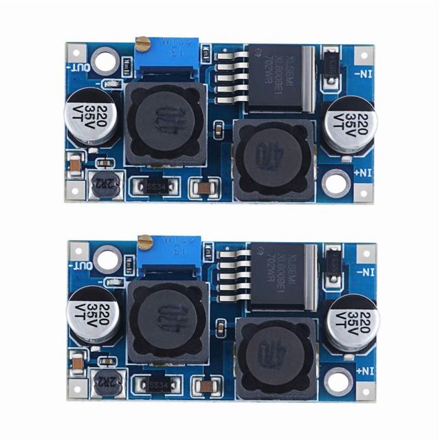 Convertidor Boost de DC-DC Ajustable, Regulador de Voltaje AutomáTico, MóDulo de Voltaje XL6009, 2 Uds.