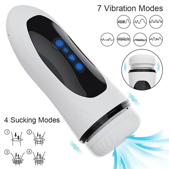 XBONP Automatic Male Masturbator Cup with 7 Vibrating & 4 Sucking & 5 Thrusting Modes for Penis Stimulation, Adult Electric Pocket Stroker Male Sex Toys for Men