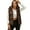 Brown, variant on PUWEI Women's Warm Puffer Vest Sleeveless Full Zip Puffy Jacket Removable Hood with Pockets