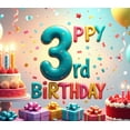thumbnail image 4 of Colorful Design Happy Birthday Banner Decorative Cake Party Decoration for Birthday Celebration Kids Event Indoor Decorations, 4 of 8