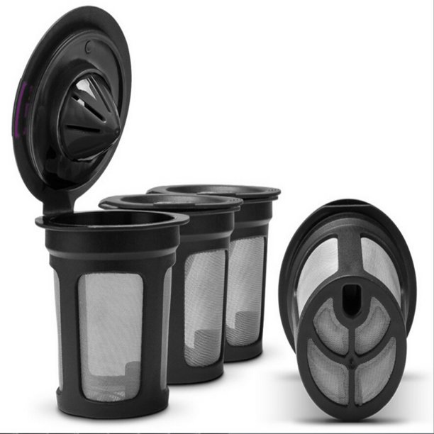 3X Reusable Refillable Single KCups Filter Pod System For Keurig Coffee Makers