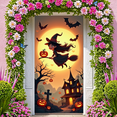 thumbnail image 3 of Witch Flying Banner Halloween Theme Haunted House Background for Party Decoration Night Celebration Spooky Event, 3 of 9