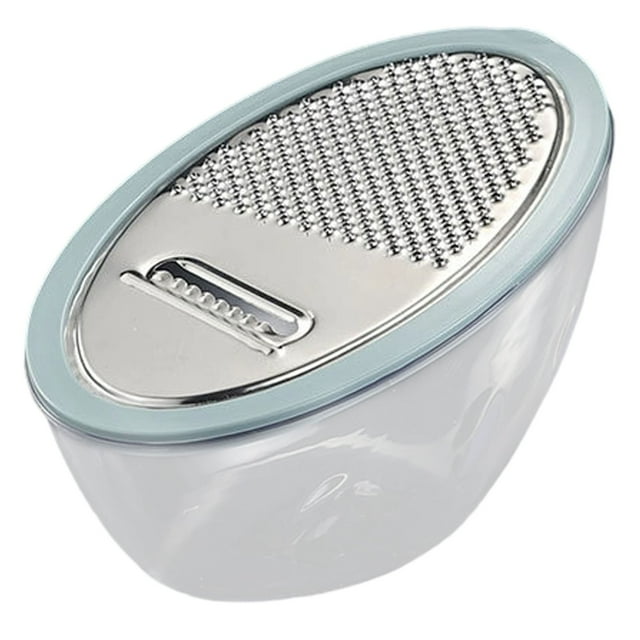Stainless Steel Grater/Vegetable Cutter, Model B in Blue, Advanced Slicer for Winter Cooking Needs, Multiple Blades for Various Cuts, Sturdy & Efficient
