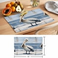 thumbnail image 6 of Coastal Pelican Placemats Set of 4 Modernism Art Oil Painting Birds Place Mats Indoor Wipeable Table Mats Washable Cloth Dining Table Placemats for Kitchen Holiday Party Home Decor 13x19 Inch, 6 of 9