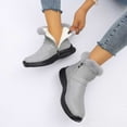 thumbnail image 5 of Gyexs Women's Snow Boots Slip On, Winter Shoes Women Slip On, Flexible, Snap, Riding, Square Toe, Winter Clothes, Grey, Size 8, 5 of 8
