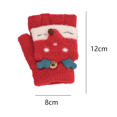 thumbnail image 2 of Children's fingerless knitted convertible mittens half finger mittens, 2 of 5