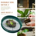 Soil sifter for gardening, 12 inch green soil sifter with 4 replaceable