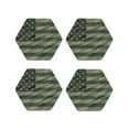 thumbnail image 2 of Balery 4 Pcs Jungle Green Camo Usa Flagleather Coasters Set, Drink Table Cup Coasters For Living Room Kitchen Coffee Decor, 2 of 9
