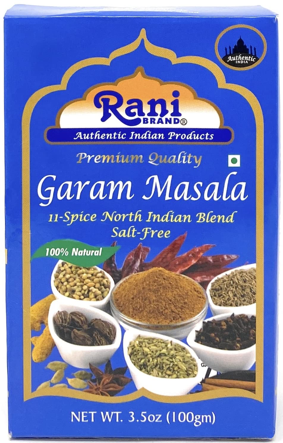 Rani Garam Masala Indian 11Spice Blend 3.5oz (100g) All Natural, SaltFree Vegan No