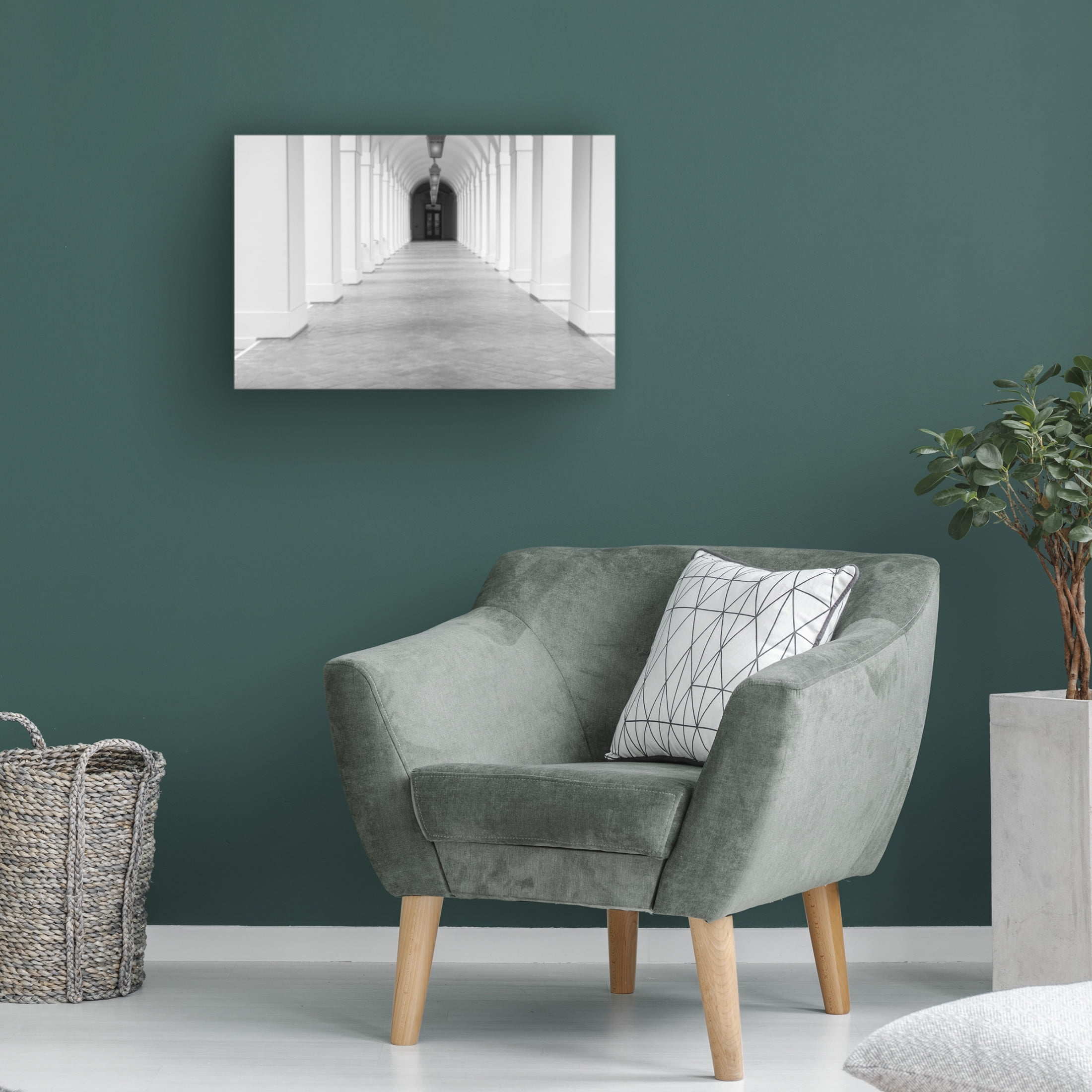 Canvas Wall Art - Lori Hutchison 'City Hall' Wall Art for Living Room, Bedroom, or Office Décor by Trademark Fine Art - 32 x 22 Inches