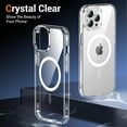 thumbnail image 6 of for iPhone 12& iPhone 12 Pro Case Clear with Screen Protector, Compatible with Magsafe, Anti-Yellowing, Military-Grade Protection, Shockproof Slim Magnetic Phone Case Cover, Transparent, 6 of 13