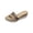 Shoes # Brown, variant on Wedge Sandals for Women Open Toe Chunky Sole Slides Criss Cross Woven Braided Straps Espadrille Bottom Slip On Casual Summer Beach Vacation Footwear