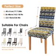 thumbnail image 6 of Chair Covers for Dining Room Set of 4, Stretch Washable Polyester Kitchen Chair Slipcovers Featuring Boho Chic, Nordic Style, Artistic, Rustic, Earthy Patterns with Removable Protector, 6 of 7